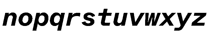 ABCWhyteMono BoldItalic Font LOWERCASE