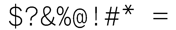 ABCWhyteMono Extralight Font OTHER CHARS