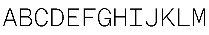 ABCWhyteMono Extralight Font UPPERCASE