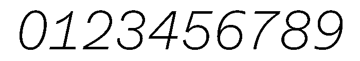 ABCWhyteMono ExtralightItalic Font OTHER CHARS