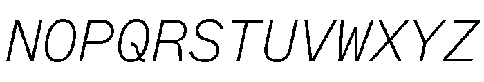 ABCWhyteMono ExtralightItalic Font UPPERCASE