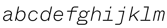 ABCWhyteMono ExtralightItalic FONT