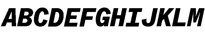 ABCWhyteMono HeavyItalic Font UPPERCASE