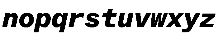 ABCWhyteMono HeavyItalic Font LOWERCASE