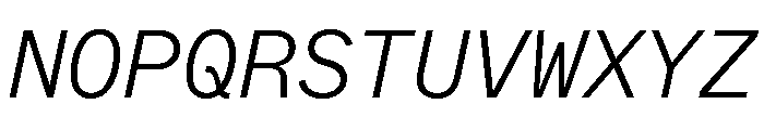 ABCWhyteMono LightItalic Font UPPERCASE