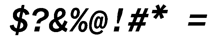 ABCWhyteMono MediumItalic Font OTHER CHARS