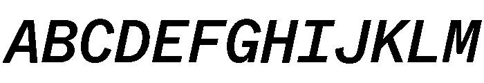 ABCWhyteMono MediumItalic Font UPPERCASE