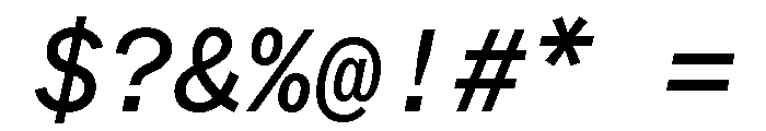 ABCWhyteMono RegularItalic Font OTHER CHARS