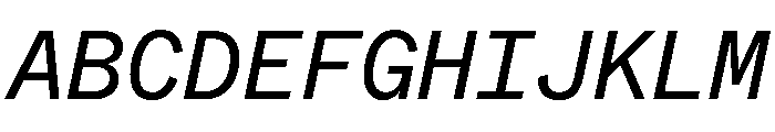 ABCWhyteMono RegularItalic Font UPPERCASE