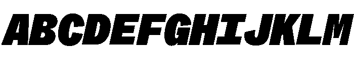 ABCWhyteMono SuperItalic Font UPPERCASE