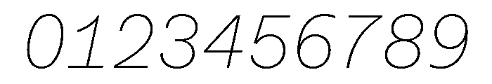 ABCWhyteMono ThinItalic Font OTHER CHARS