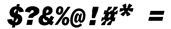 ABCWhyteMonoInktrap BlackItalic Font OTHER CHARS
