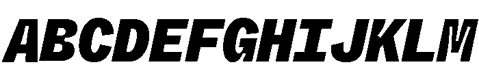ABCWhyteMonoInktrap BlackItalic Font UPPERCASE