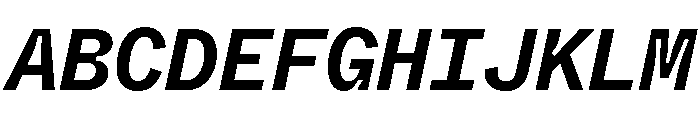 ABCWhyteMonoInktrap BoldItalic Font UPPERCASE