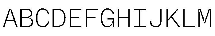 ABCWhyteMonoInktrap Extralight Font UPPERCASE