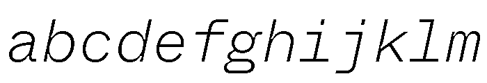 ABCWhyteMonoInktrap ExtralightItalic FONT