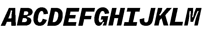 ABCWhyteMonoInktrap HeavyItalic Font UPPERCASE