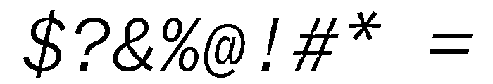 ABCWhyteMonoInktrap LightItalic Font OTHER CHARS