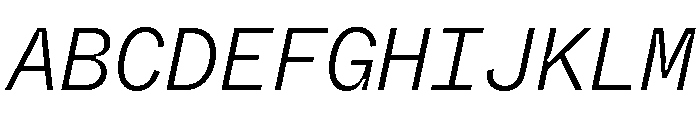 ABCWhyteMonoInktrap LightItalic Font UPPERCASE