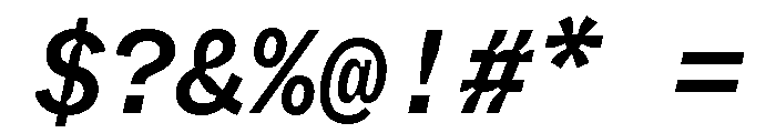 ABCWhyteMonoInktrap MediumItalic Font OTHER CHARS