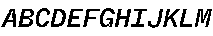 ABCWhyteMonoInktrap MediumItalic Font UPPERCASE