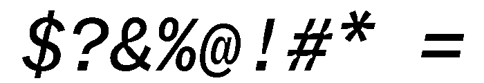 ABCWhyteMonoInktrap RegularItalic Font OTHER CHARS