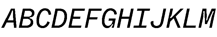 ABCWhyteMonoInktrap RegularItalic Font UPPERCASE