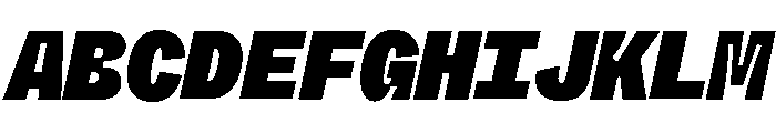 ABCWhyteMonoInktrap SuperItalic Font UPPERCASE