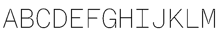 ABCWhyteMonoInktrap Thin Font UPPERCASE