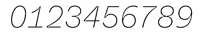 ABCWhyteMonoInktrap ThinItalic Font OTHER CHARS