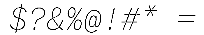 ABCWhyteMonoInktrap ThinItalic Font OTHER CHARS