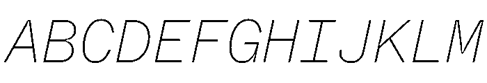 ABCWhyteMonoInktrap ThinItalic Font UPPERCASE