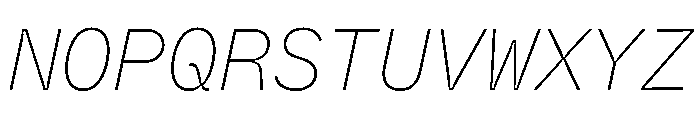 ABCWhyteMonoInktrap ThinItalic Font UPPERCASE