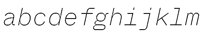 ABCWhyteMonoInktrap ThinItalic FONT
