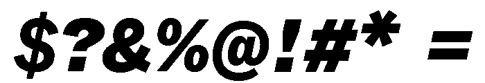 ABCWhyteSemi Mono BlackItalic Font OTHER CHARS