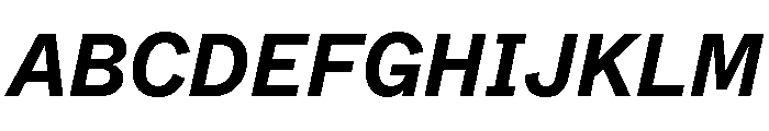 ABCWhyteSemi Mono BoldItalic Font UPPERCASE