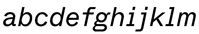 ABCWhyteSemi Mono BookItalic FONT