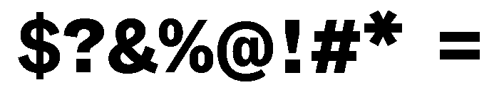 ABCWhyteSemi Mono Heavy Font OTHER CHARS