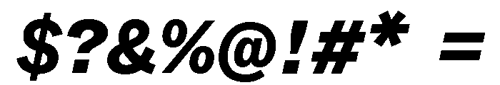 ABCWhyteSemi Mono HeavyItalic Font OTHER CHARS