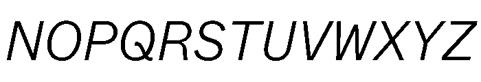 ABCWhyteSemi Mono LightItalic Font UPPERCASE