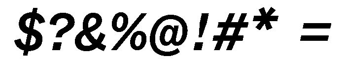 ABCWhyteSemi Mono MediumItalic Font OTHER CHARS