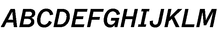 ABCWhyteSemi Mono MediumItalic Font UPPERCASE