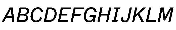 ABCWhyteSemi Mono RegularItalic Font UPPERCASE