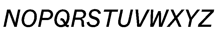 ABCWhyteSemi Mono RegularItalic Font UPPERCASE