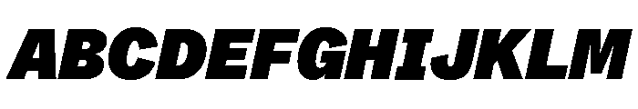 ABCWhyteSemi Mono SuperItalic Font UPPERCASE