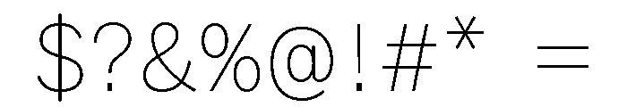 ABCWhyteSemi Mono Thin Font OTHER CHARS