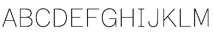 ABCWhyteSemi Mono Thin Font UPPERCASE