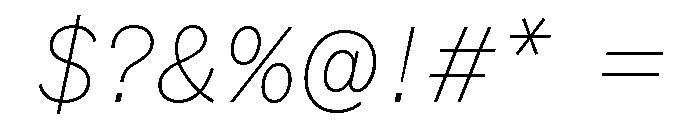 ABCWhyteSemi Mono ThinItalic Font OTHER CHARS