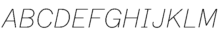 ABCWhyteSemi Mono ThinItalic Font UPPERCASE
