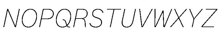 ABCWhyteSemi Mono ThinItalic Font UPPERCASE